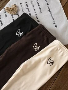 SHEIN 少女 3件組 素色修身休閒內搭褲套裝 - 彩色 - 查看 5