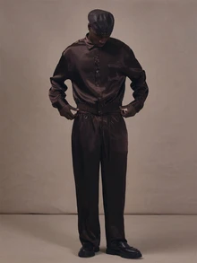 Musero Elasticated Waist Trouser D Ring Detail Co Ord Trousers Only Autum Winter Essentials - Brown - View 2