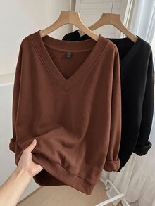 Comfylo 2PCS Plus Size Sweatshirts & Hoodies - Multicolor - View 5