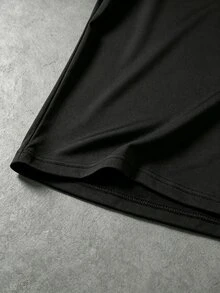 RISE LYT 男士落肩短袖T恤與抽繩腰長褲運動套裝 - 黑色 - 查看 5