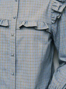 Nöista Women's Pleated Casual Versatile Daily Commute Blouse - Baby Blue - View 7