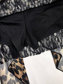 Sweetra Rok Mini Vintage Asimetris Motif Renda Bohemian Ukuran Besar untuk Musim Gugur - MultiWarna - View 5