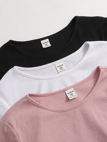 3 Buah Kaos untuk Anak Perempuan Remaja - MultiWarna - View 4