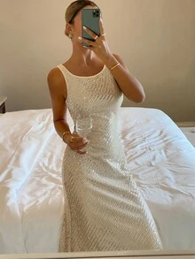 DAZY Women's Sweet Sequin Fashion Dress For Evening Party - Gold - View 1