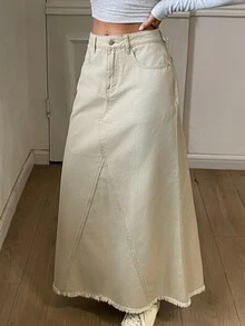 DAZY Women Denim Skirts - Beige - View 5