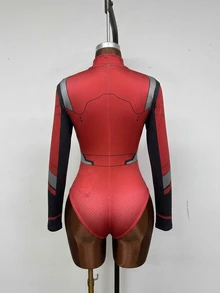 Amplova 女款休閒性感高領長袖修身連身衣，秋冬款 - 彩色 - 查看 2