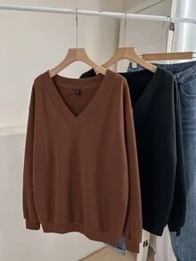Comfylo 2PCS Plus Size Sweatshirts & Hoodies - Multicolor - View 3
