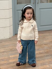 DAZY Baby Girls Sweaters - Apricot - View 8