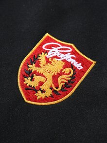 Manfinity Roghcode 男士大廓形街頭塗鴉風時尚圖案刺繡運動長褲，寬鬆版型，美式街頭嘻哈風，復古街頭，個性化，街舞、滑板、饒舌、塗鴉、次文化，寬鬆，中性風格，節日禮物，中性，情侶穿搭，萬聖節，深色 - 黑色 - 查看 7