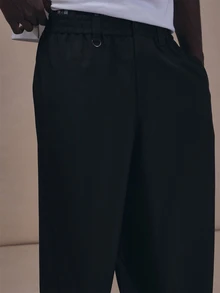 Musero Elasticated Balck Trouser D Ring Detail Co Ord Trousers Only Autum Winter Essentials - Black - View 5