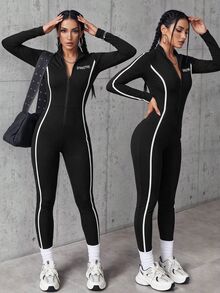 StreetHx Women's Colorblock Casual Daily Denim Jumpsuit - Black - View 1
