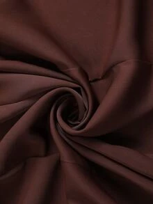 Elenzga Women's Plus Size Spring/Autumn 1pc Lapel Front Lace Patchwork Flared Long Sleeve Waist-Cinching Blouse, Mature Style For Date And Commute Fall - Brown - View 4