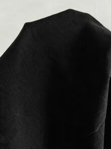 SHEIN EZwear 夏季休閒百搭黑色針織運動長褲居家休閒褲 - 黑色 - 查看 4