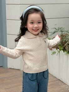 DAZY Baby Girls Sweaters - Apricot - View 1