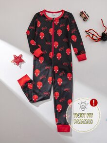 Bộ jumpsuit quần dài mặc thường ngày phong cách casual in toàn thân cho bé trai - Nhiều màu - Xem 1
