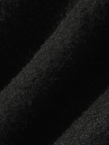 Dazy Plus Korean Style Hooded Short Fleece Sweatshirt Going Out Vacation Black Fall Casual Streetwear - Black - View 9
