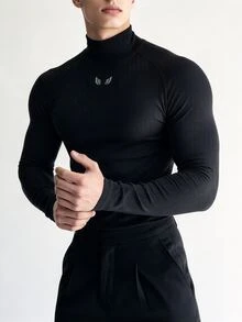 Gym Rark Camiseta de hombre con estampado de alas para uso casual, diario, viajes y deportes - Negro - Ver 3