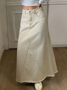DAZY Women Denim Skirts - Beige - View 1