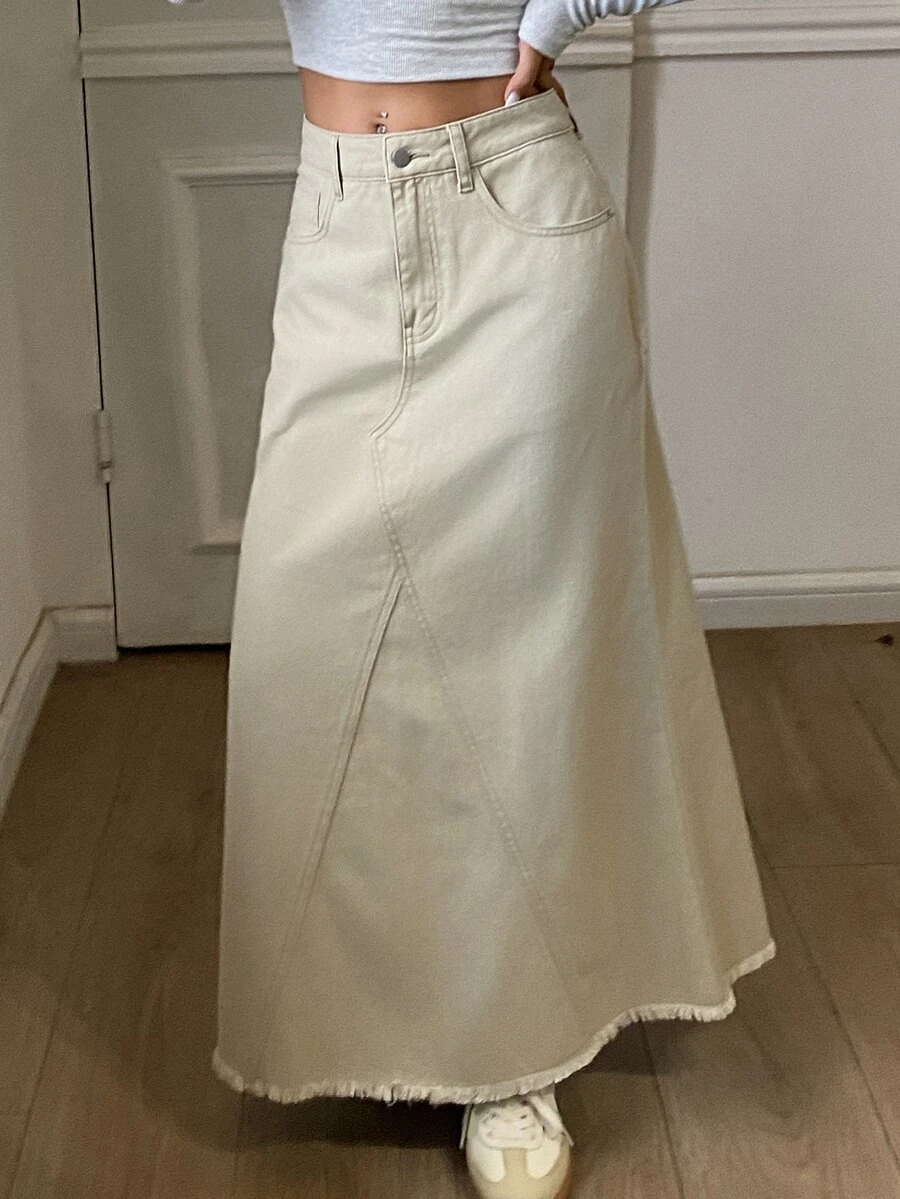 DAZY Women Denim Skirts - Beige - View 1