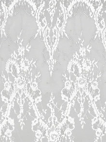 Reflora 大尺碼女款蕾絲性感透視約會與外出洋裝 - 白色 - 查看 6