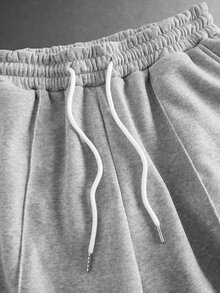 GETOML Men's Casual Loose Fit Standard Size Sweatpants, Plain Grey With Elastic Waist, Spring/Autumn Halloween Christmas Winter Party Autumn - Grey - View 5