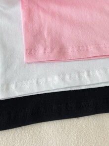 SHEIN Atasan lapisan dalam lengan panjang berkerah tinggi ini tersedia dalam warna hitam, merah muda, dan putih. Potongannya nyaman dan tidak ketat, menjadikannya lapisan dalam dasar untuk musim gugur. Cocok untuk dipakai sehari-hari di musim gugur dan musim dingin dan dapat dipadukan dengan jaket, kaus, dan rok. - MultiWarna - View 7