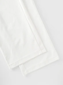 Balvessa Contrast Frog Button Slim Fit Jacket & Pants Set - White - View 9