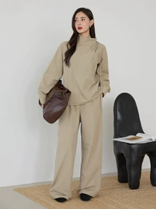 Dazy-Less Women Two-piece Outfits - Khaki - View 4