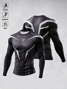 Gym Rark 男士拼色休閒日常旅行運動T恤 - 彩色 - 查看 1