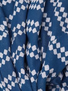 Nöista Women's Geometric Pattern Polo Collar Long Sleeve Casual Sweater - Blue - View 12