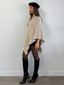 Aloruh Women Sweaters Halloween Fall Clothes For Women Winter Outfit For Women Going Out Tops Apricot-Colored Knit Top Christmas - Apricot - View 4