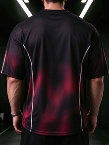 GymBeat Men's Spider Print Short Sleeve Casual Fitness Sports T-Shirt - Black - View 2