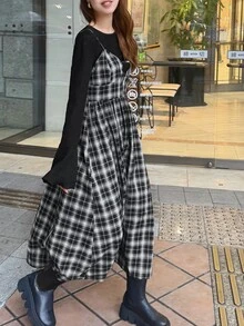 FRIFUL Women Long Dresses - Black - View 2