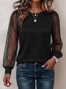 Holdful Holdful Winter Lady's Elegant Autumn Mid-Aged Women's Shirt - Black - View 3