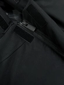 Manfinity Roghcode 男士立領短款填充外套，純黑色極簡寬鬆落肩冬季夾克，適合外出與日常穿著，送給朋友和男友的禮物，哥德風、健身、老錢風、羽絨服 - 灰色 - 查看 5