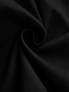 LUMIGAL Women's Vintage Stand Collar Gold Double-Breasted Cinched Waist Short Dress Court Style Fall/Winter - Black - View 6