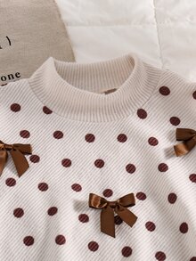 SHEIN Tween女孩套裝，Driven不對稱高領卡其色長袖T恤上衣搭配長褲，秋季返校女童服飾 - 彩色 - 查看 4