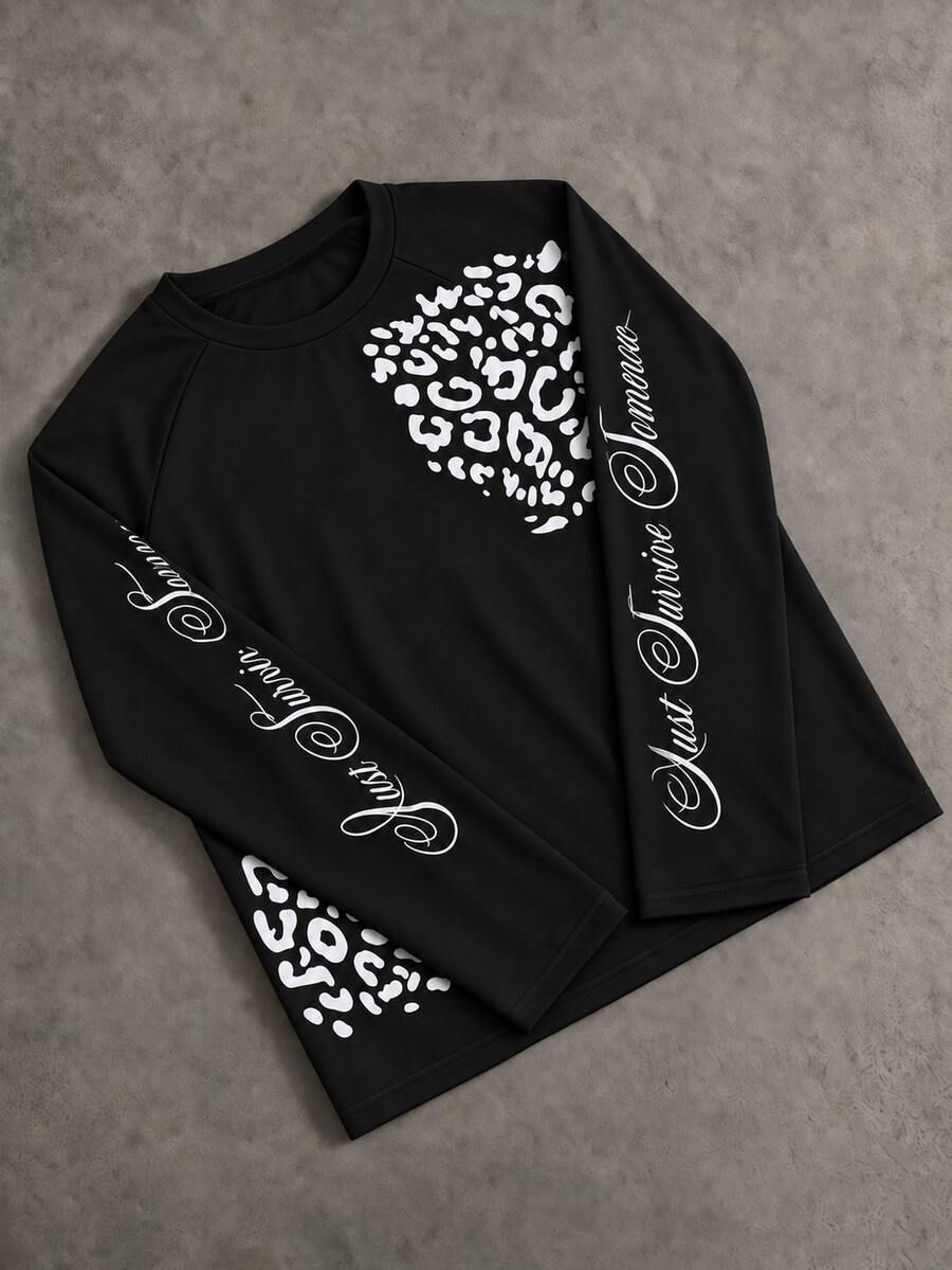1pc Teen Boys Street Style Fashion Crew Neck Raglan Sleeve T-Shirt, Eye ...