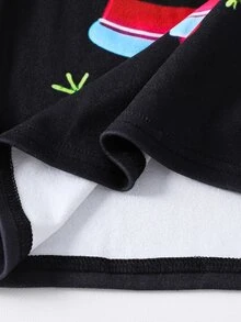SHEIN 青少年男孩卡通印花長袖上衣與長褲休閒日常居家睡衣套裝 - 彩色 - 查看 8