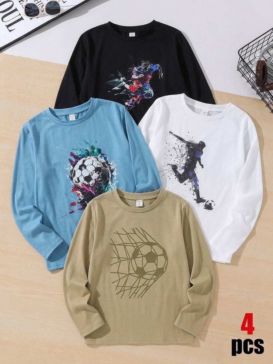 SHEIN 3件組青少年男孩T恤 - 彩色 - 查看 1