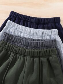 SHEIN 4件組青少年男孩冬季運動長褲 - 彩色 - 查看 4