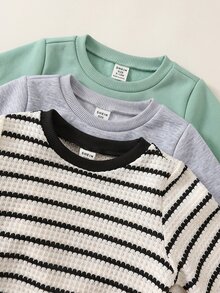 SHEIN 男嬰連帽衫與運動衫套裝 - 彩色 - 查看 3