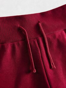 SHEIN 少女連帽衫與運動衫套裝 - 紅色 - 查看 7
