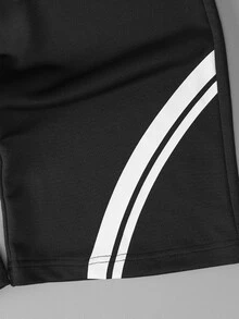 SHEIN 1pc Boys Fashion High Street Loose Wide Leg Knit Pants, Double Waist Design, Comfortable Fabric, Versatile Color, Suitable For School And Daily Wear, Perfect For Autumn/Winter - Black - View 5