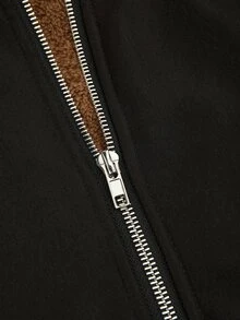 SHEIN معاطف حجم كبير - الأسود - مشاهدة 4