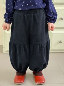 Dazy Kids Baby Girl Pocket Cuffed Loose Casual Long Pants - Blue - View 5