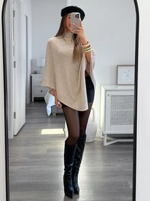 Aloruh Women Sweaters Halloween Fall Clothes For Women Winter Outfit For Women Going Out Tops Apricot-Colored Knit Top Christmas - Apricot - View 7