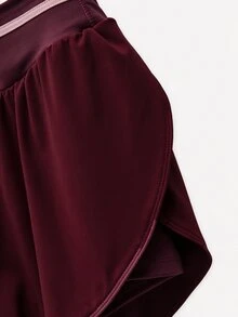 Nöista Women's Colorblock Casual Daily Travel Sports Shorts - Burgundy - View 9