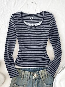 SHEIN Tween Girls T-Shirts - Blue - View 1