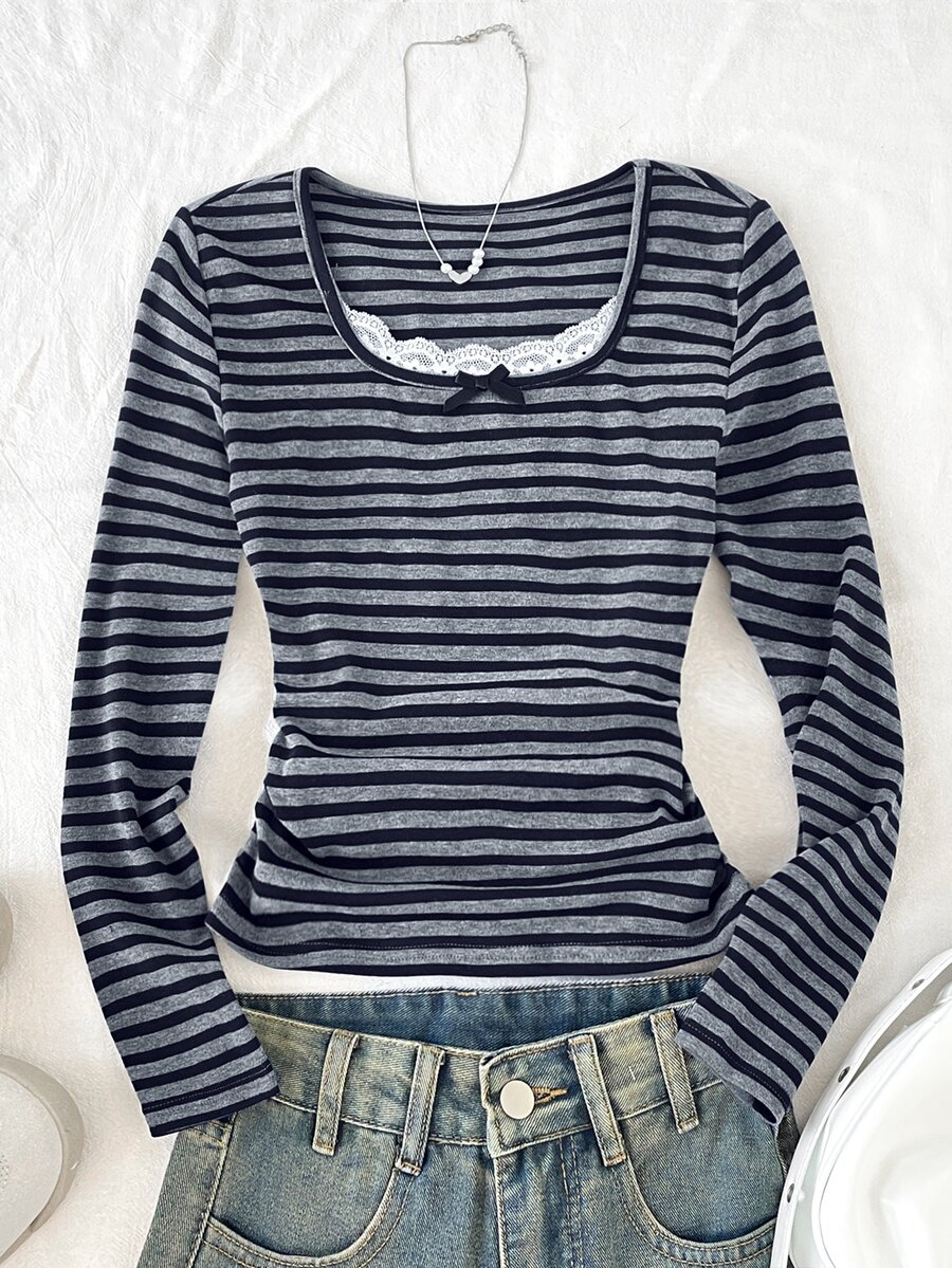 SHEIN Tween Girls T-Shirts - Blue - View 1